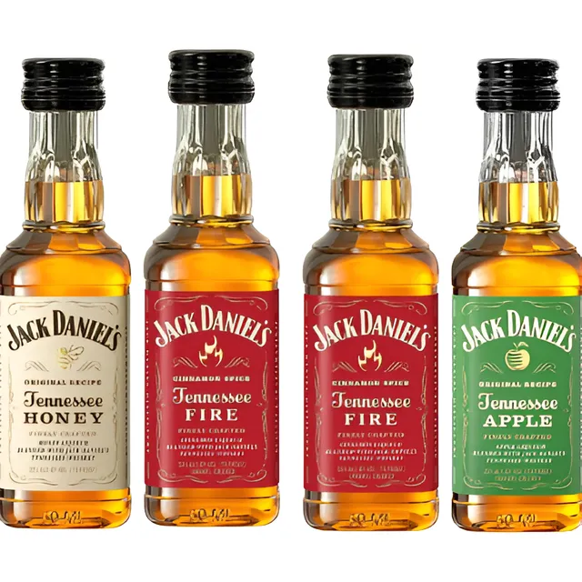 Mix 4x Miniatura Jack Daniels 50cc Coleccionable 