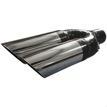Ponteira Dupla Cromada Universal Para Escapamento Ponteira Dupla Cromada Universal Para Escapamento