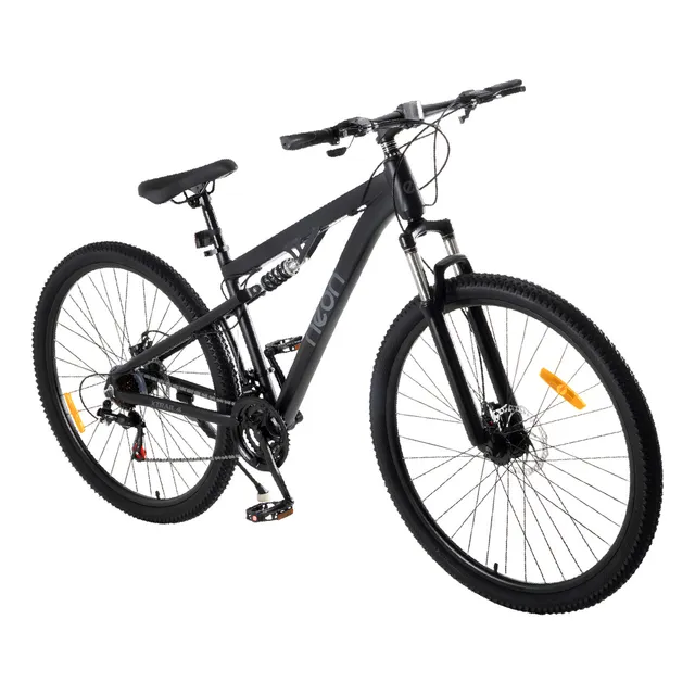 Bicicleta De Montaña Doble Suspensión Rodada 29 Aluminio Color Negro