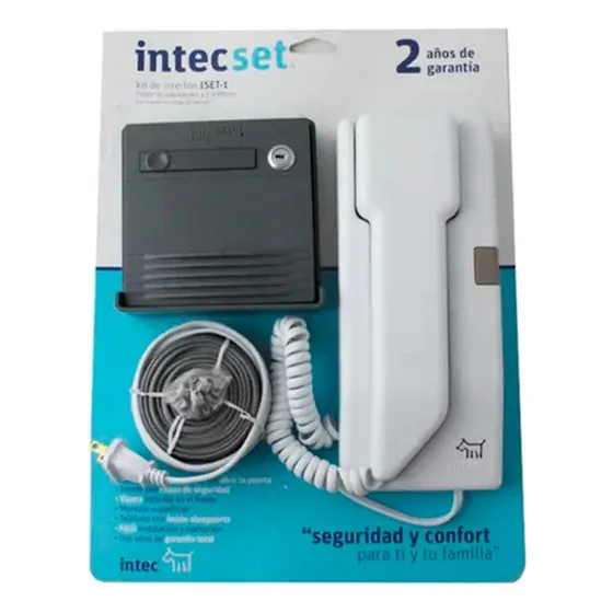 Kit Interfón Intec I-set1 Frente Empotrar Y Teléfono