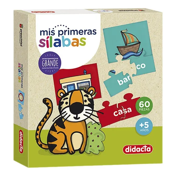 Juego De Mesa Puzzle Didacta Palabras 60 Piezas Aprender