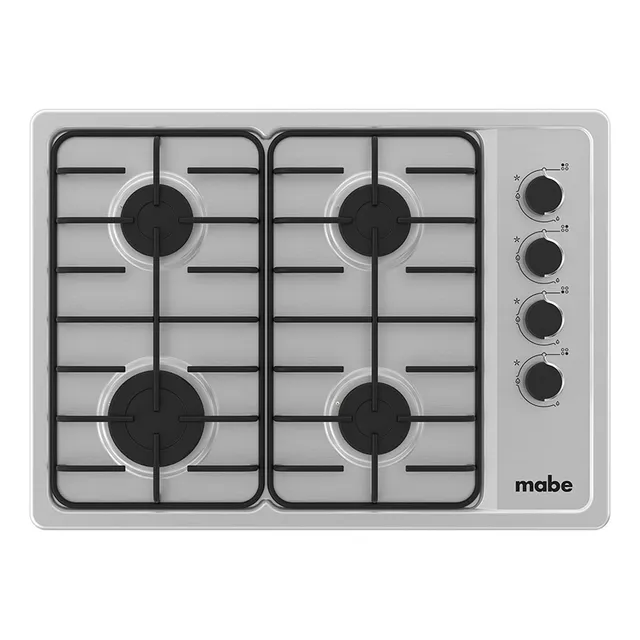 Encimera De Empotre A Gas 60cm Inox Mabe Cmg6044sd-1cl Color Gris