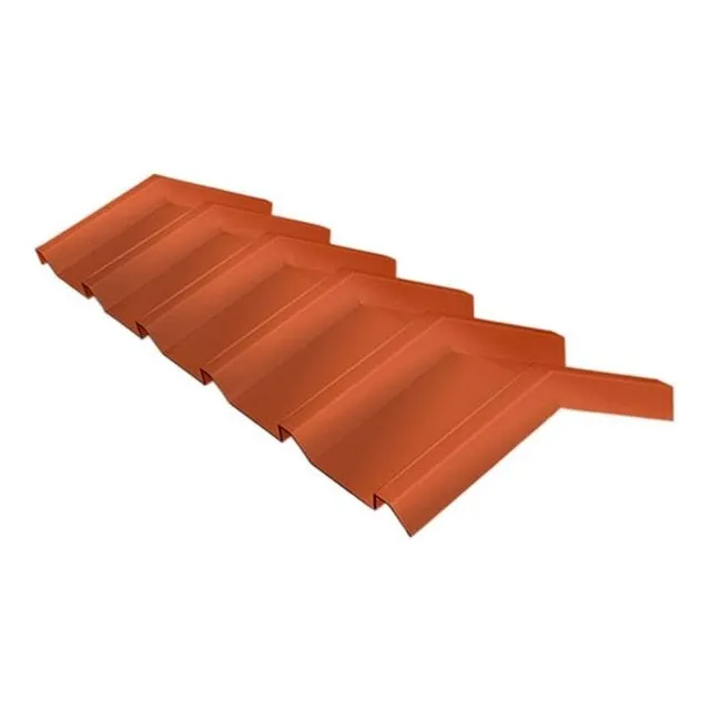 Cumbrera Upvc Rojo Teja Tk5 2.5mm1.07x0.4mt Klar