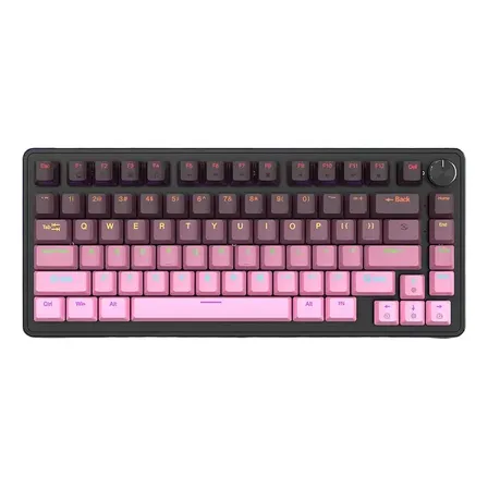 Teclado Mecánico K82 75% Cable Hot Swap Blackberry-red Switch Inglés Us