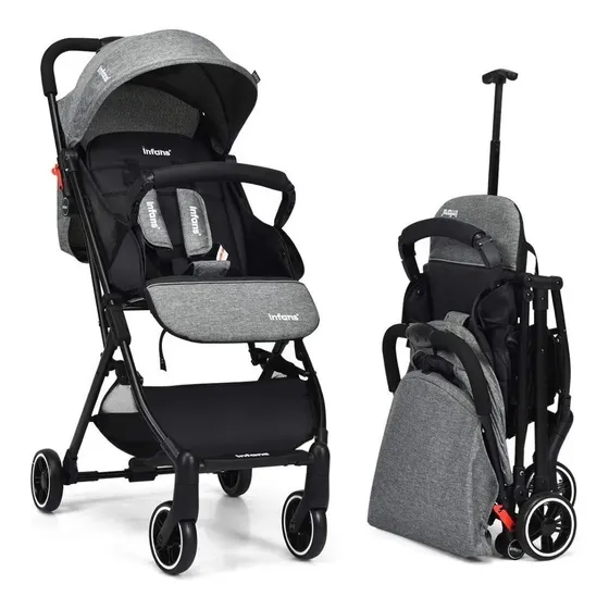 Coche De Bebe Ligero, Marca Infans, Color Gris, Unisex 