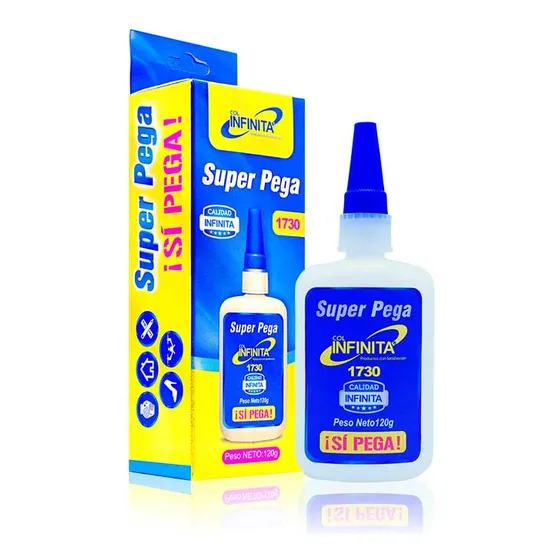 Super Pega Instantánea Tipo 3m Pega Loca 120g Marca Infinita