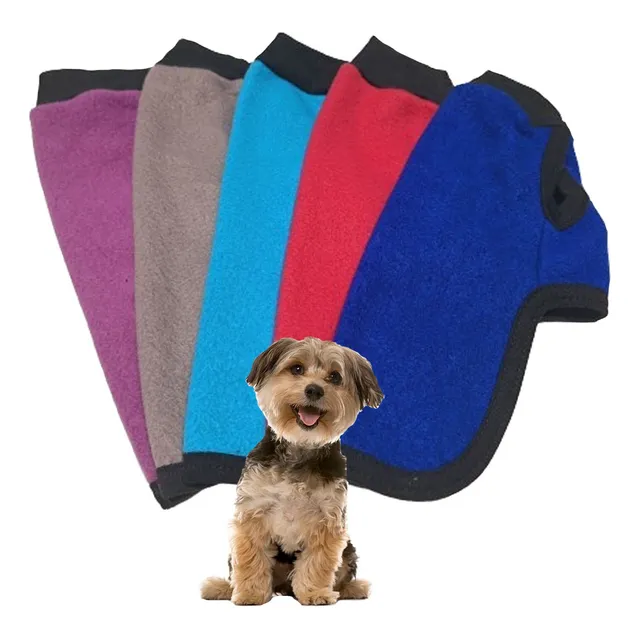 Ropa Abrigo Polar Poncho Capa Buzo Liso Mascotas Talle 6