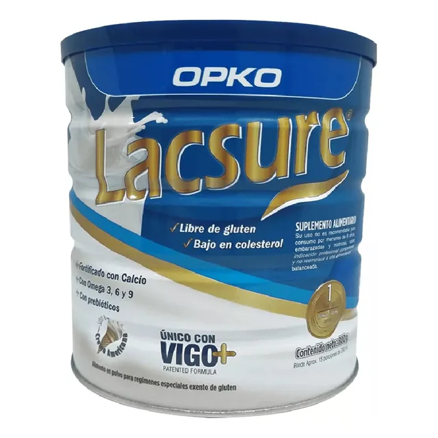 Lacsure Alimenticio En Polvo Sabor Vainilla 800 Grs