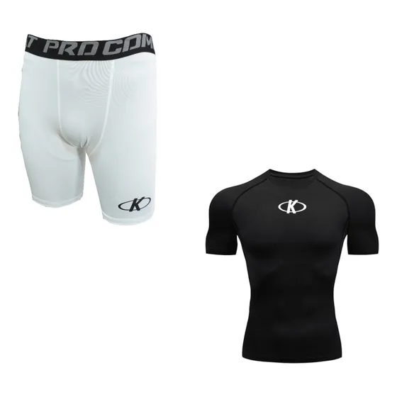 Calza Termica Corta + Remera Termica M Corta Entrenamiento