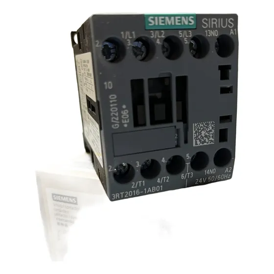 Contactor 3rt2016, 9a Ac-3, 4kw/400v Bobina 24vca, S00 1na
