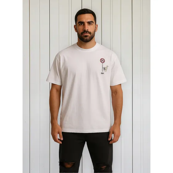 Remera Oversize Manga Corta Bordada Hombre Remeron