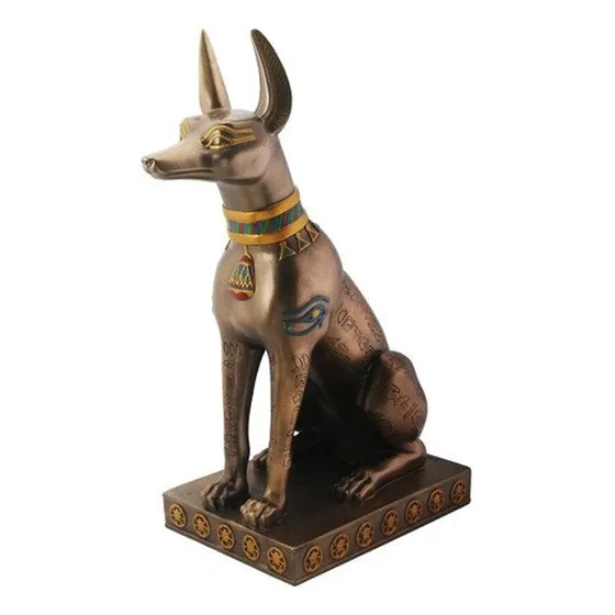 ~? Figura Coleccionable De Bronce Egipcio Anubis