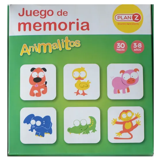 Juego De Memoria De Animales 30 Piezas De Cartón Super Resistente Juegos Didácticos Estimulan Y Desarrollan La Concentración Y La Atención Visual 100% Seguro Sin Componentes Toxicos Ni Peligrosos