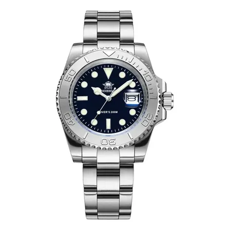RELOJ ADDIESDIVE SUBMARINER MY-H3-2QZ PLATEADO Y NEGRO