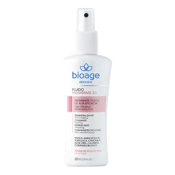 Fluido Hidratante 3d Refrescante Nanotecnologia- 60ml Bioage