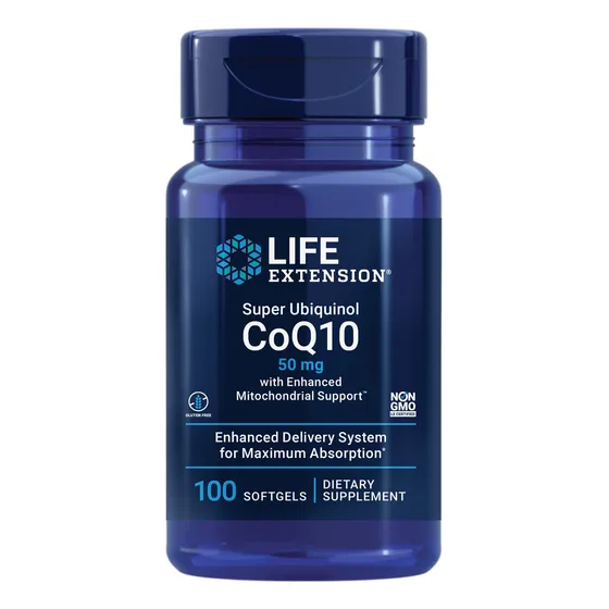 Suplemento Life Extension Super Ubiquinol Coq10, 50 Mg, 100 