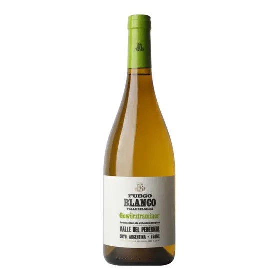 Fuego Blanco Reserva Gewürztraminer 750 mL, vino blanco de Argentina 12% vol