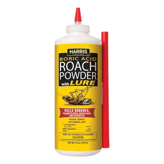 Harris Ácido Bórico Roach Polvo Con Lure, 16 Oz
