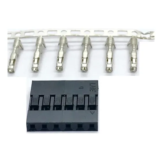 Pino Conector Modu Jumper 6 Vias + Terminal Femea Pc 50pç 