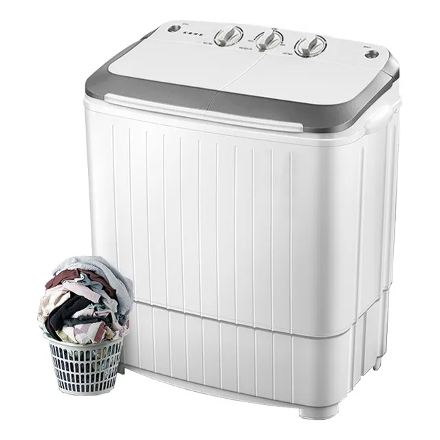 Lavadora Semiautomática De Doble Tambor Blanca 9kg 127v