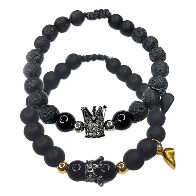 Pulseras De Pareja Corona Iman Novios Amigos Iman Bff