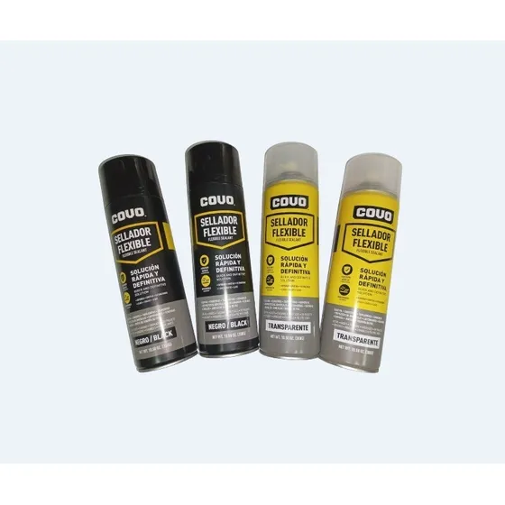  Spray Sellador Impermeabilizante Negro Y Transparente 450ml