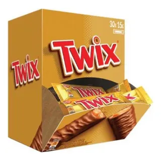 Chocolate Twix 15g Caixa Com 30 Unidades Chocolate Twix 15g Caixa Com 30 Unidades