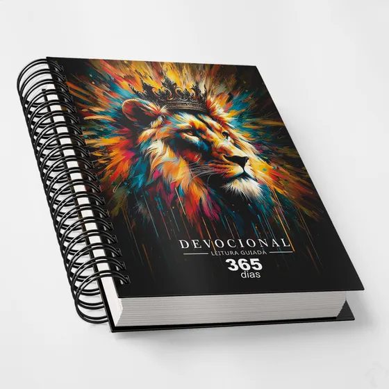 Caderno Devocional Leitura E Estudos Bíblicos Capa Dura Leão