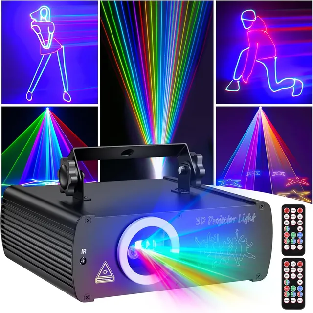 Dj Laser Party Lights, Animación 3d Rgb Laser Stage Light...