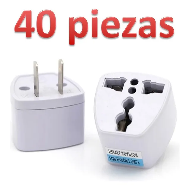 Clavija Adaptador Contacto Europeo A Americano Paquete 40pz