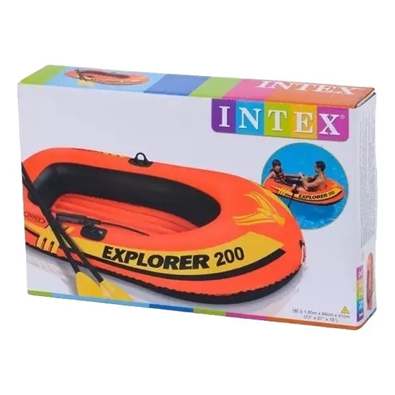 Bote Explorer 200 Intex Inflable Con Bomba Y Remos