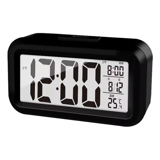 Reloj Despertador Digital Negro Alarma Temperatura Veoquiero