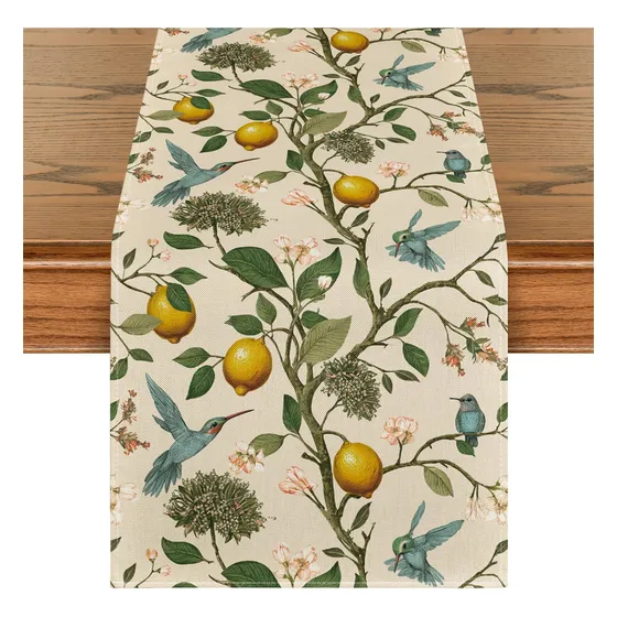 Artoid Mode Camino Mesa Verano Flor Arbol Limon Marron Para