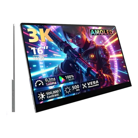 Monitor Portátil Oled 16  3k 120hz, Altavoces Y Vesa
