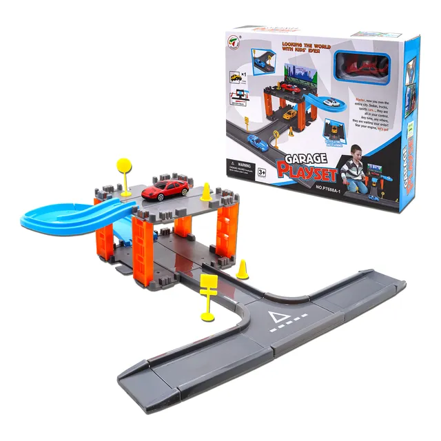 Garage 2 Niveles Con Pistas Y Auto Niños Juguetes