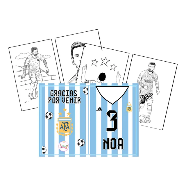 Libros Para Colorear Seleccion Argentina X 10 Unidades