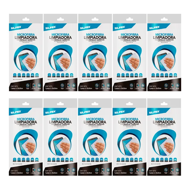 Kit 10 Toalla Seca De Microfibra Equipos Electrónico Silimex