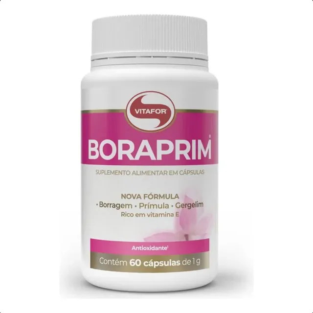 Suplemento Boraprim 60 Cápsulas Vitafor Borragem Primula