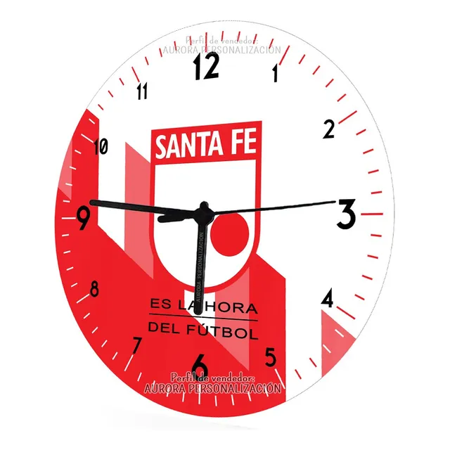 Reloj De Pared Cristal Equipos De Futbol Colombiano Global