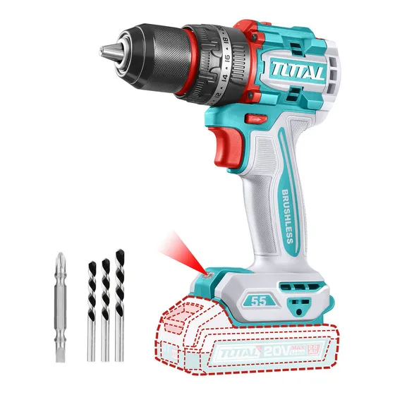 Taladro Percutor Atornillador Total TIDLI205581 Turquesa 20V