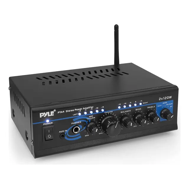 Amplificador De Potencia Pyle De Hogar, Bluetooth 2x120 W