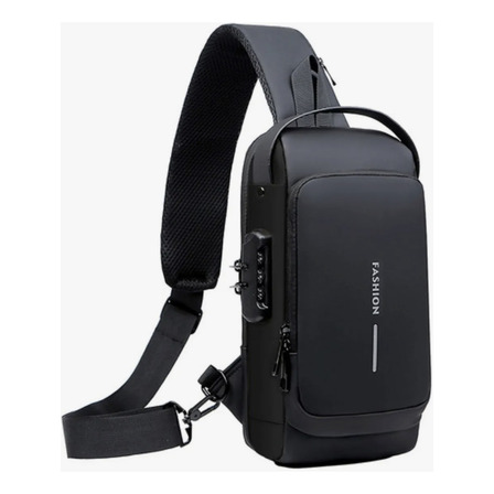 Mochila Pechera Cruzada Impermeable Fashion Antirrobo Color Color Negro Diseño De La Tela Charol Mochila Pechera Cruzada Impermeable Fashion Antirrobo Color Color Negro Diseño De La Tela Charol