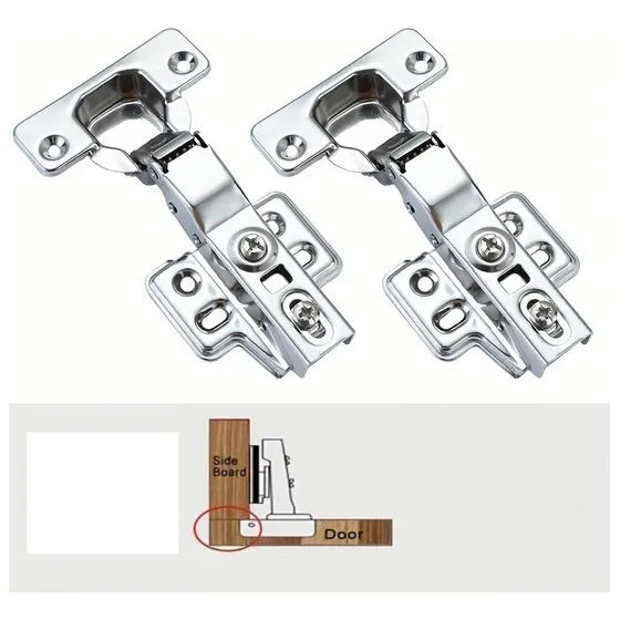 Bisagra Puerta Recta Cierre Suave Cazoleta 35mm Inox 1 Par