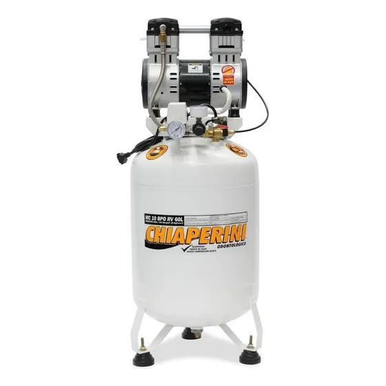 Compressor de ar elétrico Chiaperini Dental MC 10 BPO RV 60L 60L 2hp 220V