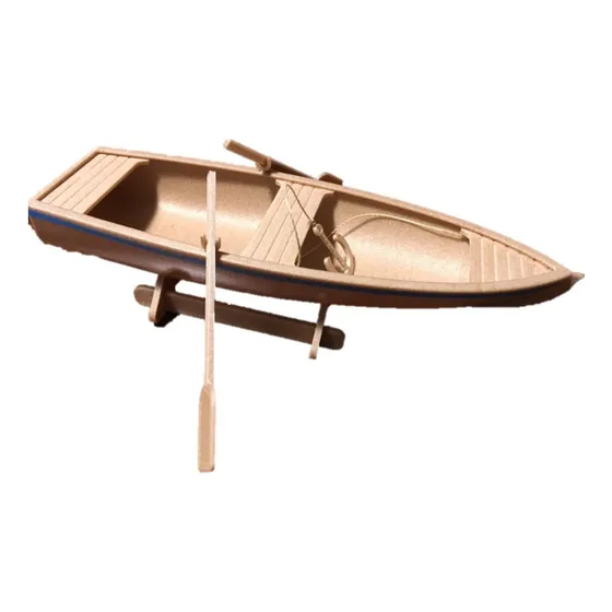 Miniatura De Barco Simples Rústico - 20 Cm