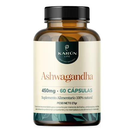Ashwagandha Premium 450 Mg 60 Cápsulas Karun Life