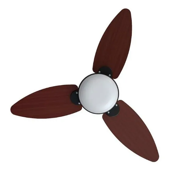 Ventilador De Teto Elluz Inverter Diâmetro 104,5cm Cor Preto E Tabaco Ventisol 127/220V