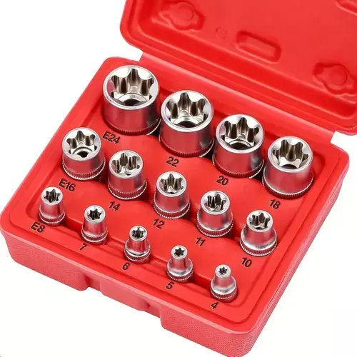 Kit Con Estuche De Dados Torx Hembra De 14 Piezas