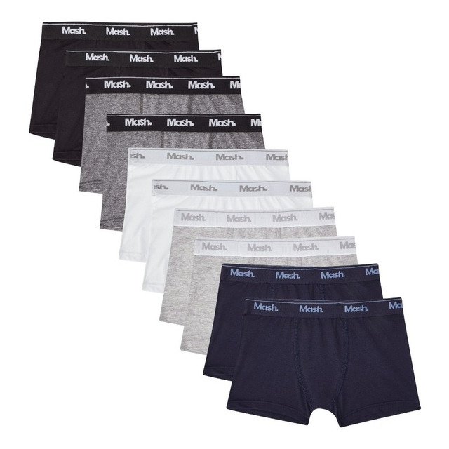 Kit Com 10 Cuecas Infantis Meninos Modelagem Boxer Mash Kit Com 10 Cuecas Infantis Meninos Modelagem Boxer Mash