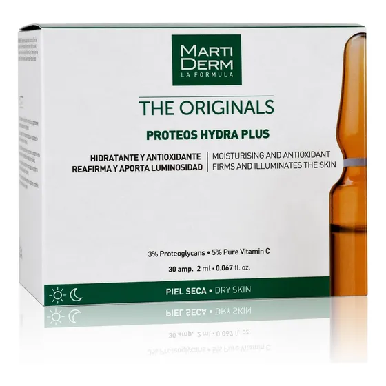 Martiderm Proteos Hydra Plus 30 Ampollas Hidratante C+ Seca Día/noche